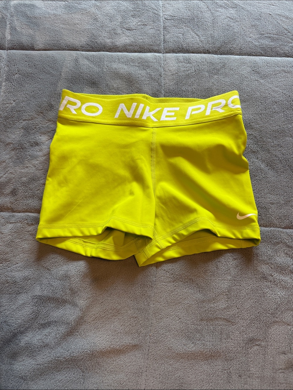 Nike Pro Women’s Neon Yellow Athletic Shorts